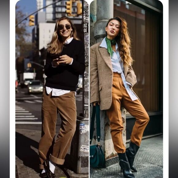 Madewell Brown Wide Legged Checkered Flannels Pants Pockets - Gently Used - Picture 13 of 14